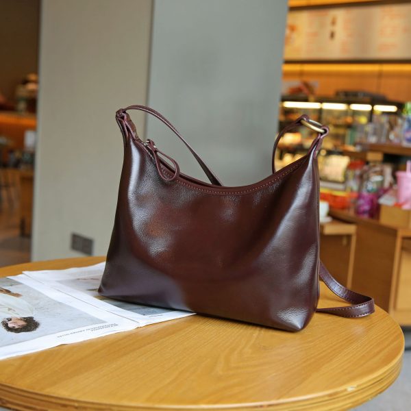 Vegetable Tanned Full-grain Leather Cowhide Minority All-match Women's Bag - Image 9
