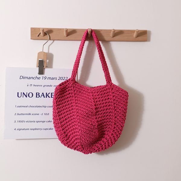 Single Shoulder Cotton Thread Woven Bag - Image 6