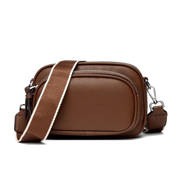 Simple And Versatile Crossbody Texture Multi-layer Small Square Bag - Image 9