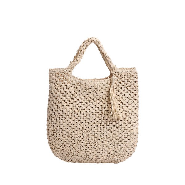 Simple And Large Capacity Single Shoulder Woven Bag - Image 3