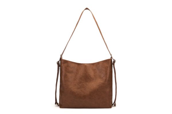 Retro Oil Waxed Leather Shoulder Large Capacity Soft Leather Soft Flat Style Messenger Bag - Image 6