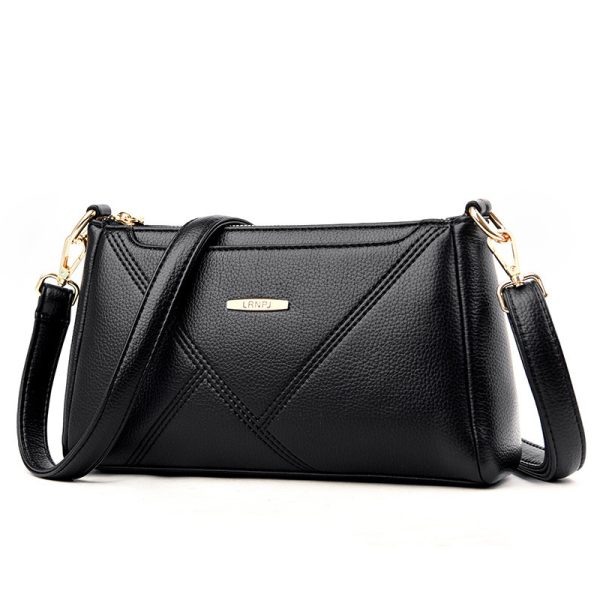Texture Soft Leather Crossbody Bag Fashion Lady - Image 2