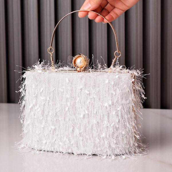 Tassel Handbags Women Dress Party Evening Bag Fashion Luxury Designer Square Bags Crossbody Shoulder Bag Ladies - Image 6