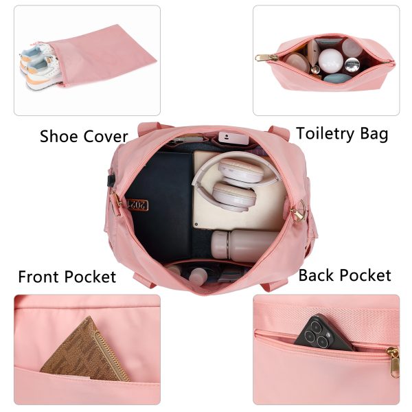 Gym Bag For Women,Travel Duffel Bag With USB Charging Port,Weekender Bag With Wet Pocket - Image 6