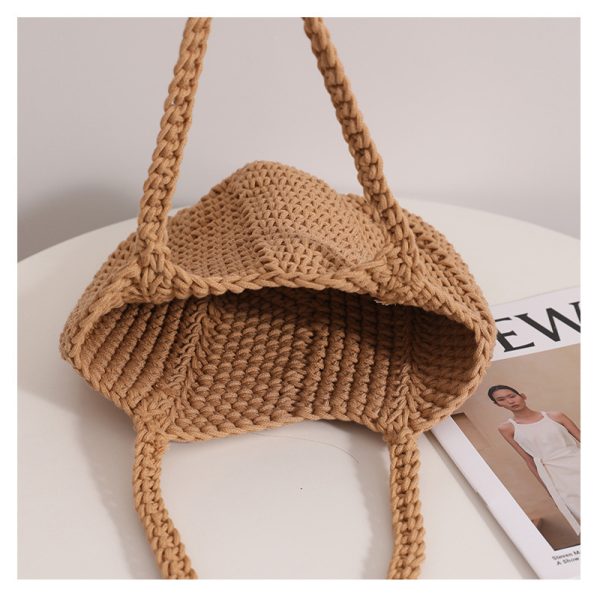 Single Shoulder Cotton Thread Woven Bag - Image 2