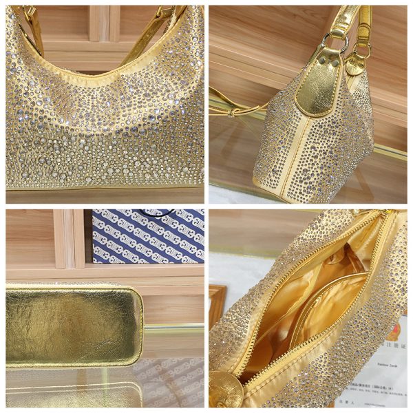 Delicate Rhinestone Women's Bag Dinner Bag Large Capacity Totes - Image 3