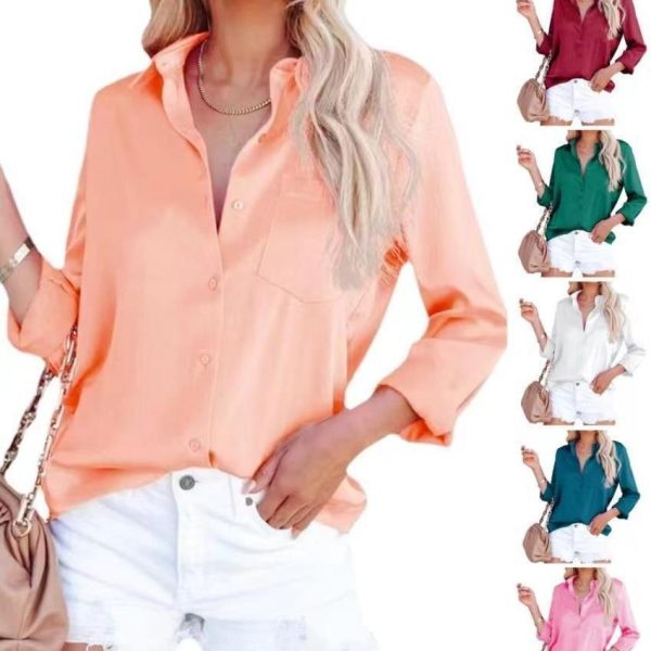 European And American Women's Clothing Spring Long Sleeve V-neck - Image 2