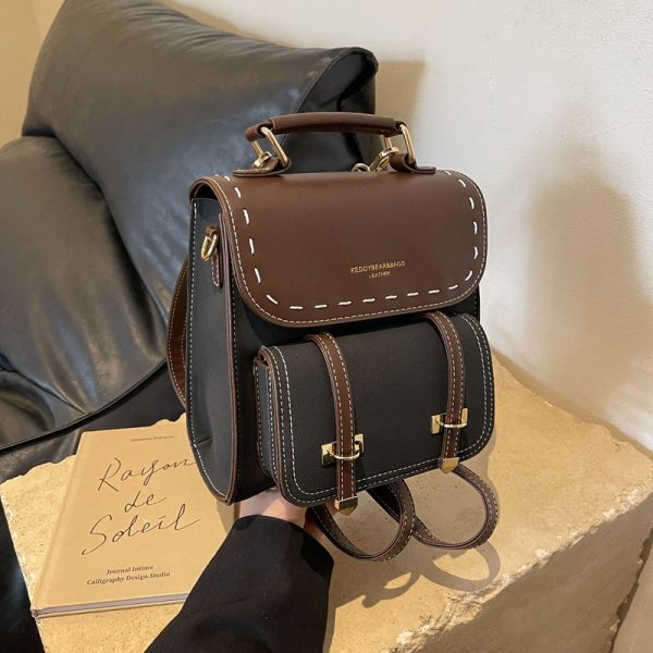 Retro Style Fashionable Backpack Casual Women - Image 5