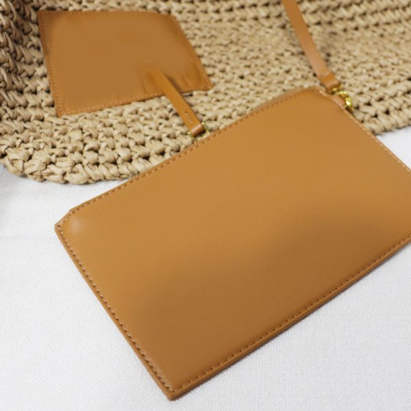 Single Shoulder Spell Leather Vacation Handbag For Women - Image 3