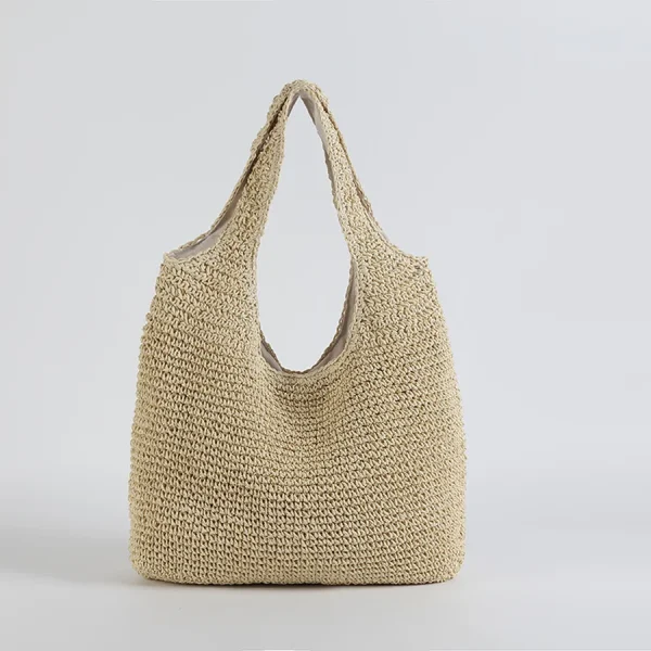 Fashion Straw Women Shoulder Bags Paper Woven Female Handbags Large Capacity Summer Beach Straw Bags Casual Tote Purses 2022 - Image 3