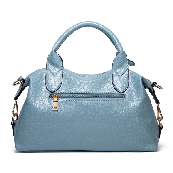 Women's Fashion and Elegant Large Capacity Oil Wax Leather Tote, Convenient Solid Artificial Leather Boston Crossbody Bag, Zipper Lock Anti-theft Commuter Bag, Double Handle Design, Adjustable Shoulder Strap, Professional Women's Briefcase, Box Bag, Dinner, Dating, Festival, Business/commuting/work/office, Daily Use - Image 4