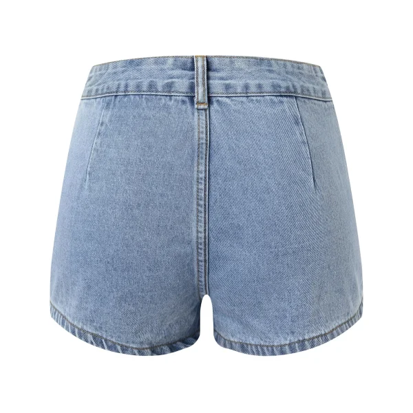 Summer Women'S Fashion Short Denim Skirt Pants Nailing Beads Skinny Cargo Jeans Shorts For Women Beach Outfits 2023 Trousers - Image 4