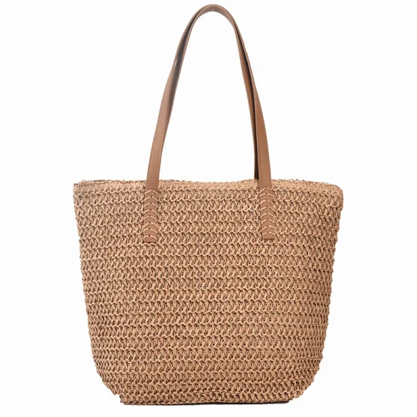 Hand-woven Women's Shoulder Handbag Bohemian 2025 Summer Fashion Straw Beach Tote Bag Travel Shopper Weaving Shopping Bags - Image 6