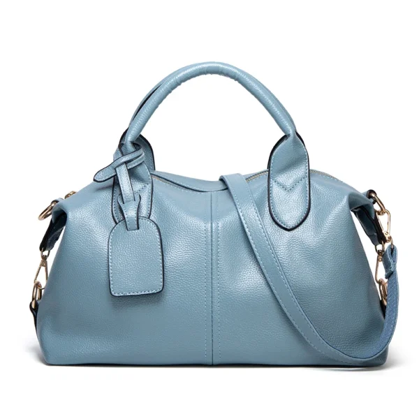 Women's Fashion and Elegant Large Capacity Oil Wax Leather Tote, Convenient Solid Artificial Leather Boston Crossbody Bag, Zipper Lock Anti-theft Commuter Bag, Double Handle Design, Adjustable Shoulder Strap, Professional Women's Briefcase, Box Bag, Dinner, Dating, Festival, Business/commuting/work/office, Daily Use