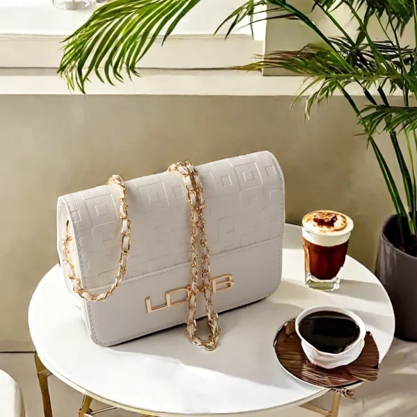 Brand Leather Exquisite Square Print Simple Women's Shoulder Crossbody Bag