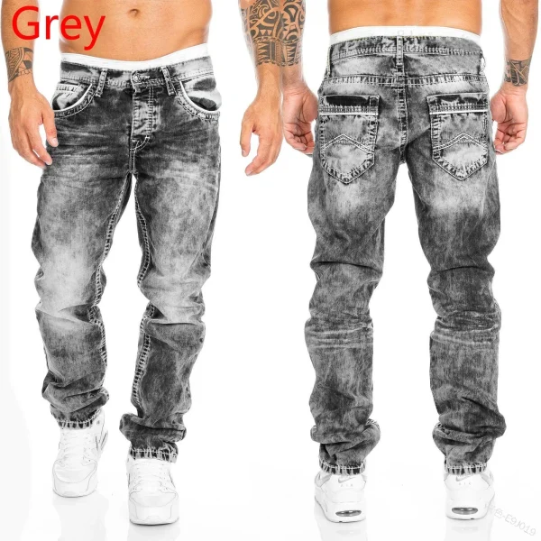 Straight Jeans Man Vintage Wash Denim pants Spring Summer Boyfriend baggy Jeans men Streetwear Cacual Designer Cowboy Trousers - Image 2