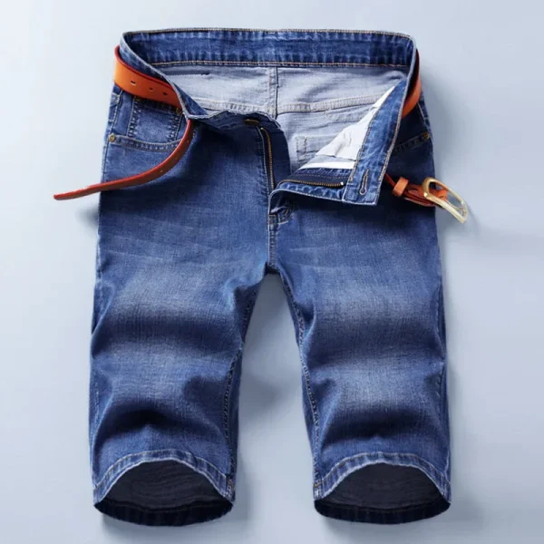 Denim Shorts Men's Summer Thin Straight Classic Designer Business Short Jeans Brand Clothing Stretch Korean Casual Male Shorts - Image 4