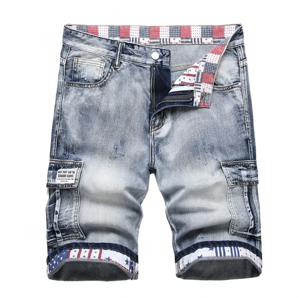 2024 Summer New Men's Short Jeans Brand Clothing Bermuda Cotton Shorts Men Streetwear Breathable Casual Denim Shorts