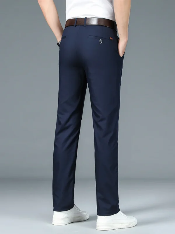 High Quality Luxury Straight Business Suit Pants Men Bamboo Fiber Designer Spring Summer Elegant Casual Long Formal Trouser Male - Image 5