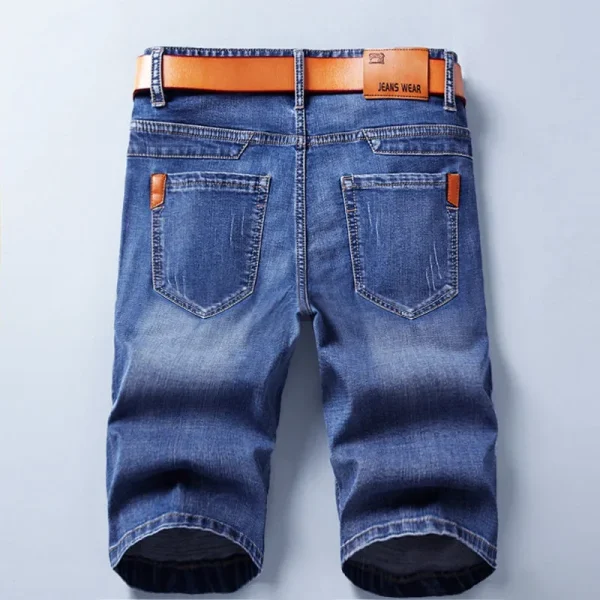 Denim Shorts Men's Summer Thin Straight Classic Designer Business Short Jeans Brand Clothing Stretch Korean Casual Male Shorts - Image 3