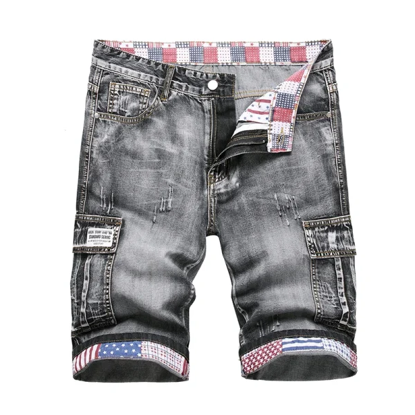 2024 Summer New Men's Short Jeans Brand Clothing Bermuda Cotton Shorts Men Streetwear Breathable Casual Denim Shorts - Image 3