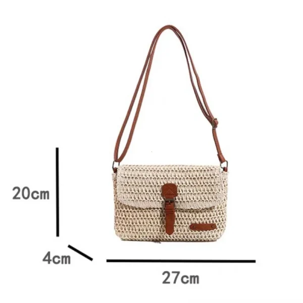 New Fashionable Straw Women's Bag, Trendy Vacation Casual Shoulder Crossbody Bag, Women's Versatile Stylish Straw Women's Bag - Image 6