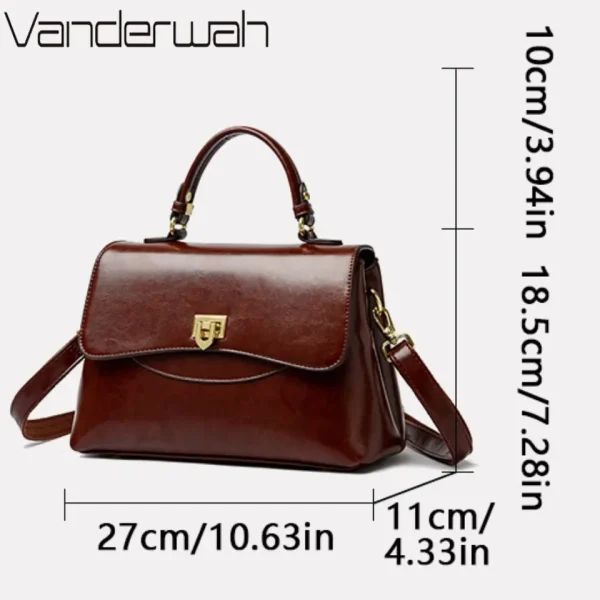 Luxury Large Capacity Multilayer Shoulder Messenger Bag High Quality Leather Handbag Women Designer Crossbody Sac Female Tote - Image 4