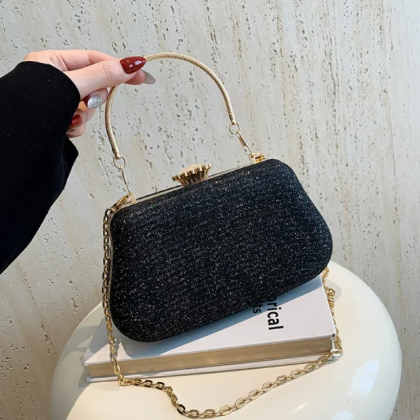 Luxury High Design Women Evening Bag Brand Party Banquet Glitter Bag for Ladies Wedding Clutch Handbag Shoulder Bag Chain Bolsas - Image 2