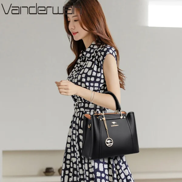 2024 Luxury Women Designer 3 Layers Shoulder Crossbody Sac Ladies Large Capacity Leather Handbags Shopper Brand Messenger Totes - Image 4