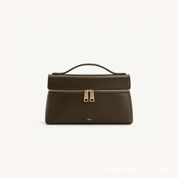 2025 Luxury Black Women's Commuter Handheld Lunch Box Bag, Leather Fashion Clothing Handheld Shoulder Bag - Image 4