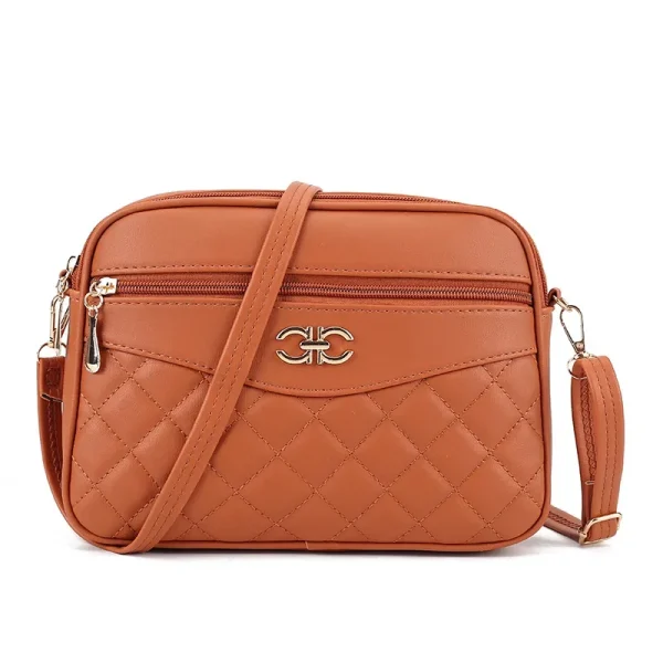2025 Women's Bag Fashion Lingge Crossbody Bag Four Layer High Capacity Middle Aged Shoulder Bag Versatile Camera Square Handbag - Image 3