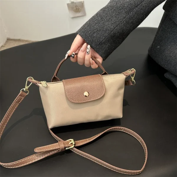 border retro dumpling bag 2025 new single shoulder crossbody bag fashion handbag simple personality contrasting color casual bag