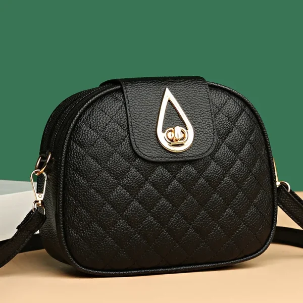 2025 New Fashion Small Square Messenger Bag Texture Lingge Versatile Korean Edition Three Layer Single Shoulder Crossbody Bag - Image 4