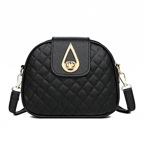 2025 New Fashion Small Square Messenger Bag Texture Lingge Versatile Korean Edition Three Layer Single Shoulder Crossbody Bag - Image 5