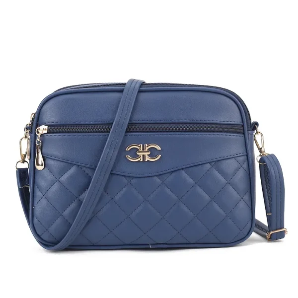 2025 Women's Bag Fashion Lingge Crossbody Bag Four Layer High Capacity Middle Aged Shoulder Bag Versatile Camera Square Handbag