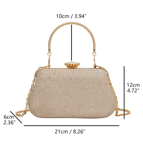 Luxury High Design Women Evening Bag Brand Party Banquet Glitter Bag for Ladies Wedding Clutch Handbag Shoulder Bag Chain Bolsas - Image 6
