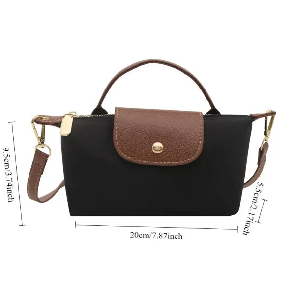 border retro dumpling bag 2025 new single shoulder crossbody bag fashion handbag simple personality contrasting color casual bag - Image 2