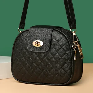 2025 New Fashion Small Square Messenger Bag Texture Lingge Versatile Korean Edition Three Layer Single Shoulder Crossbody Bag