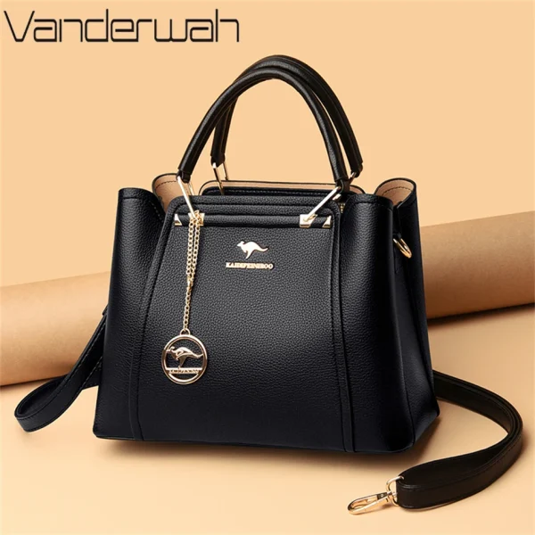 2024 Luxury Women Designer 3 Layers Shoulder Crossbody Sac Ladies Large Capacity Leather Handbags Shopper Brand Messenger Totes - Image 2