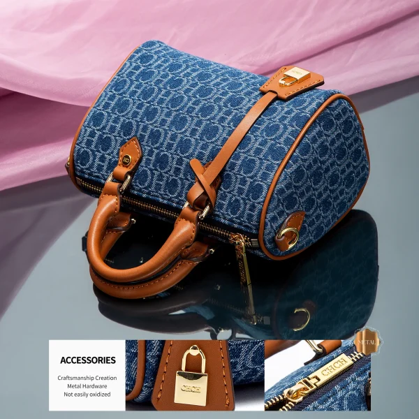 Women's Shoulder Bag 2025 New Cowboy Splicing Pillow Bag, Casual Party Women's Handbag - Image 6
