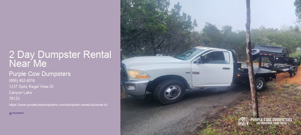 Bulverde TX Residential Dumpster Rental Price