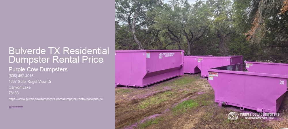 Residential Dumpster Rental Prices