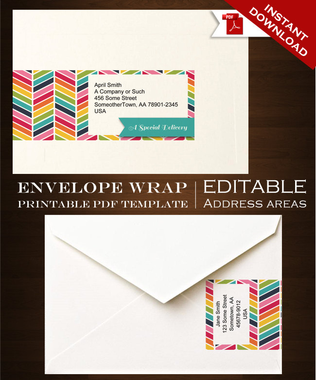 chevron envelope wrap labels