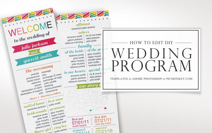 how to edit printable wedding program templates faire li