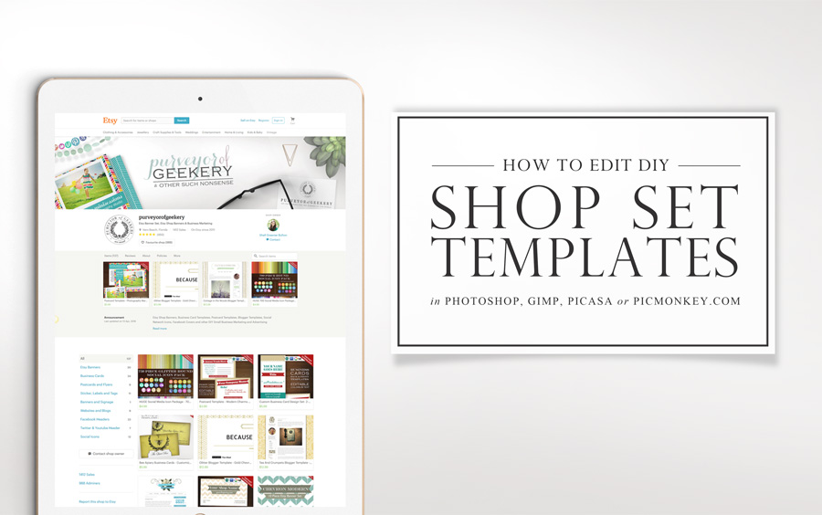 Editing Etsy Shop Set TemplatesTutorial