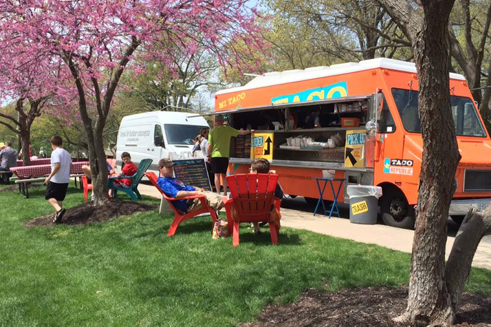 The food trucks outside were a popular spot Saturday with the perfect spring weather. All photos courtesy The Art Event at KCC.