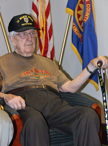 Jack Brooks of Leawood was among the three D-Day veterans honored by the county Thursday. Photo courtesy Johnson County.