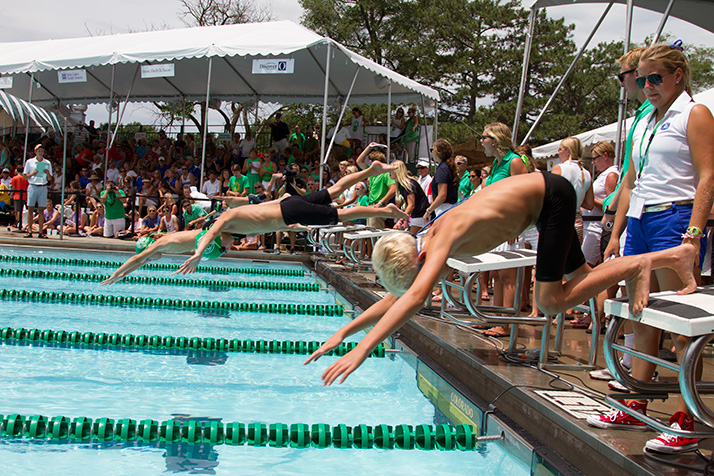 Milburn Country Club played host to the Country Club Swim Association of Greater Kansas City championships Friday.