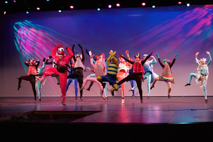 SM South Theatre preforms "Under the Sea" during dress rehearsal.