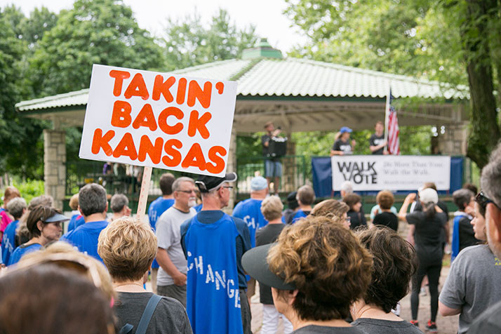 More than 500 people participated in MainStream's inaugural "Walk the Vote" event Saturday in Overland Park.